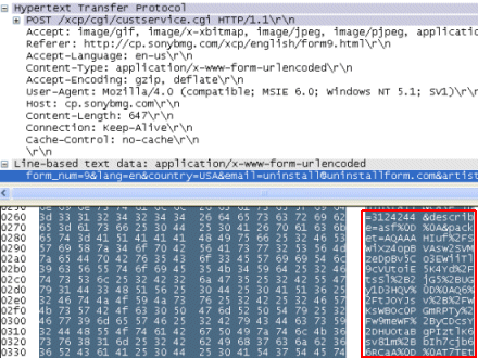 Sony ActiveX control network trace